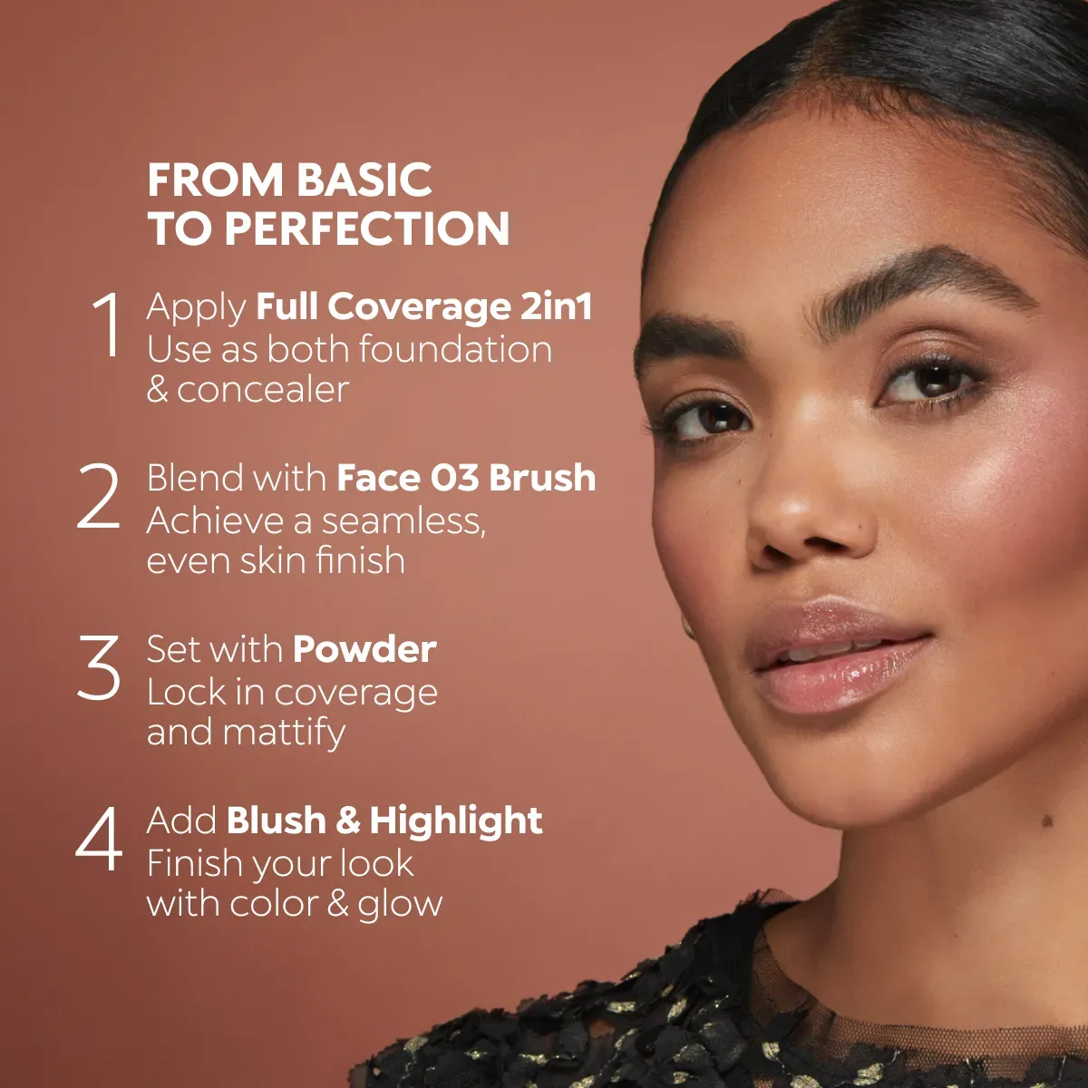 KIKO Milano Full Coverage 2-in-1 Foundation & Concealer WB25 Warm Beige - Image 5