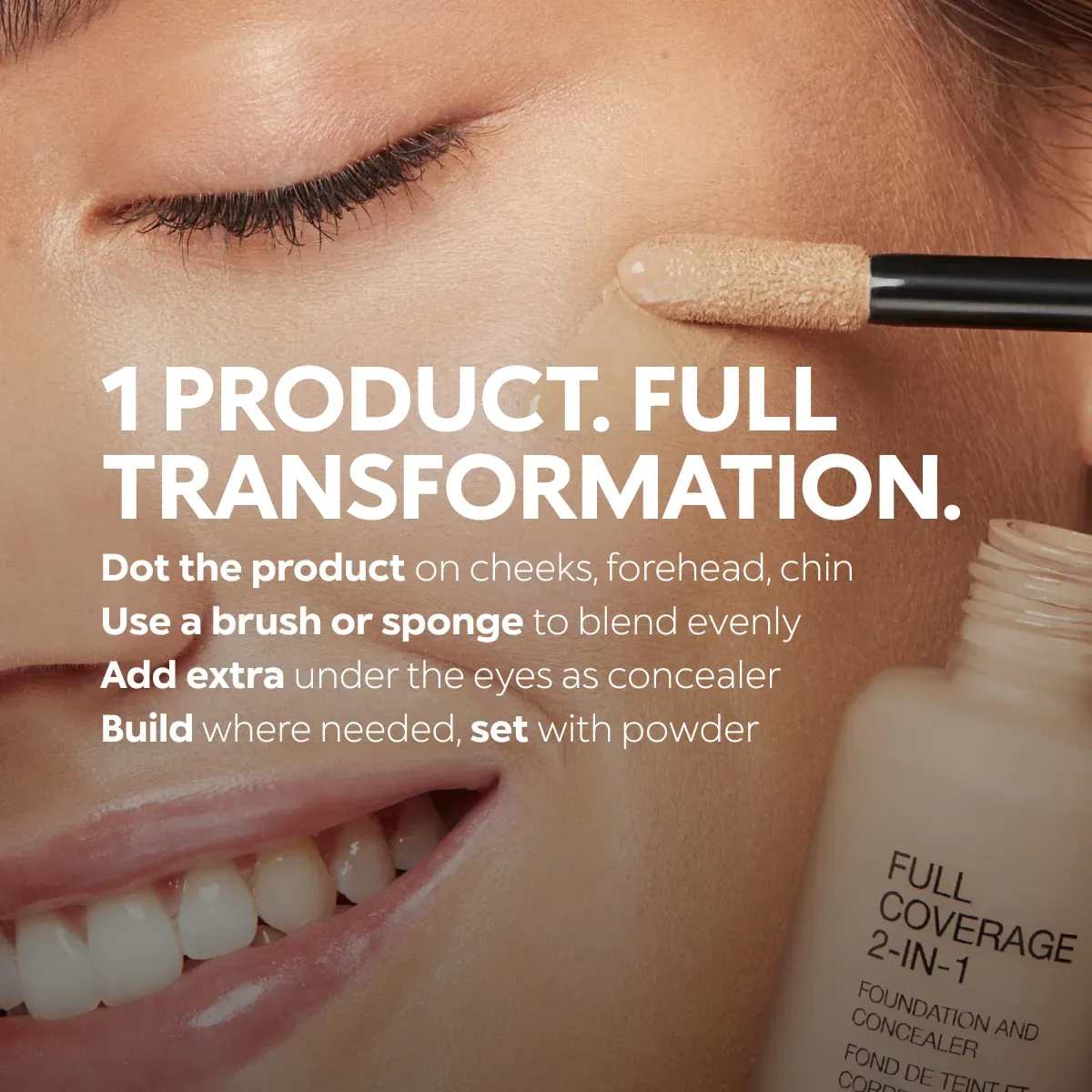 KIKO Milano Full Coverage 2-in-1 Foundation & Concealer WB25 Warm Beige - Image 4