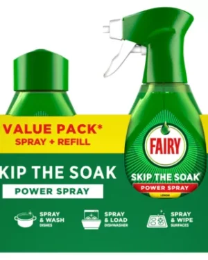 Fairy Skip the Soak Dish Power Spray + Refill Lemon 1000ml