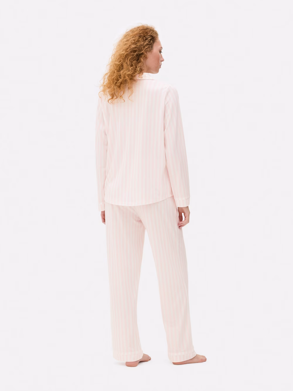 Printed Boyfriend Pyjama Set Pink - Image 3