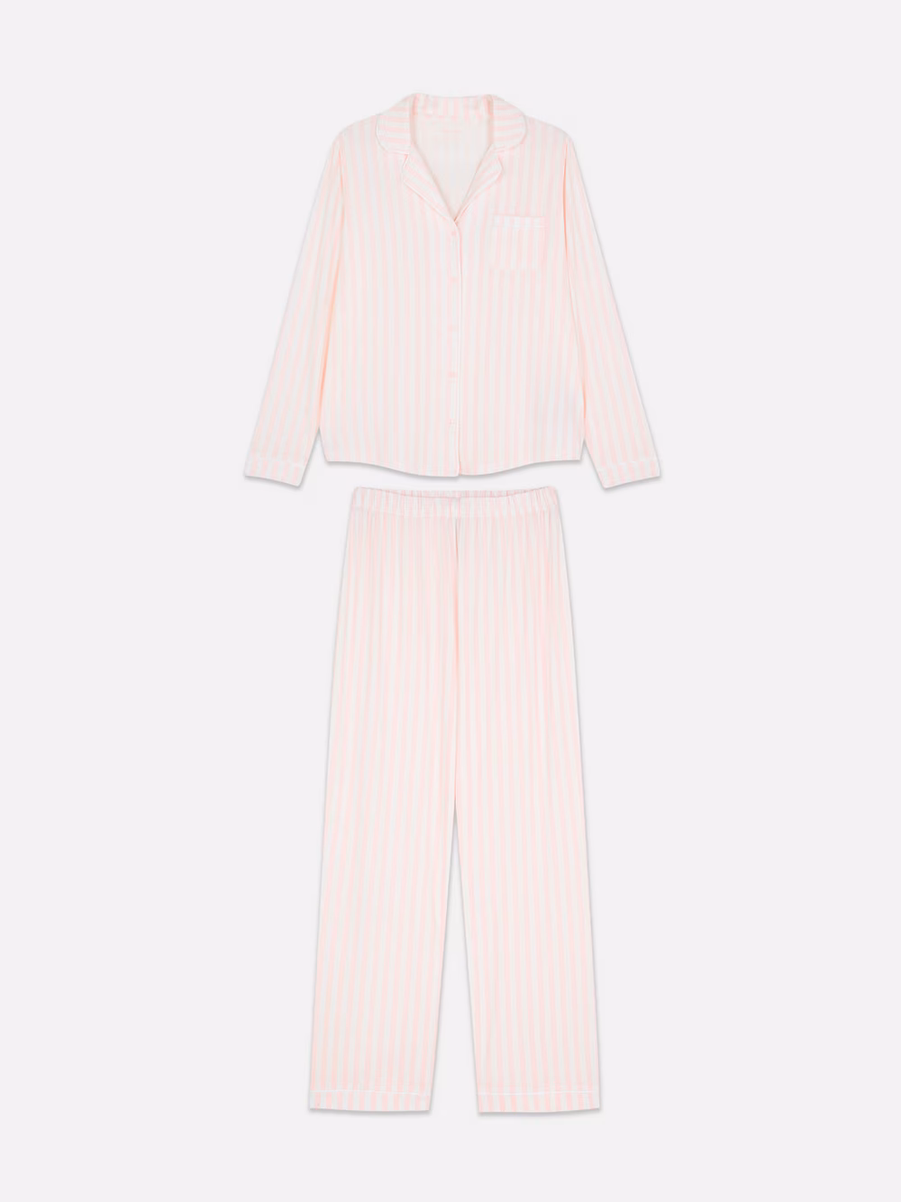 Printed Boyfriend Pyjama Set Pink - Image 4