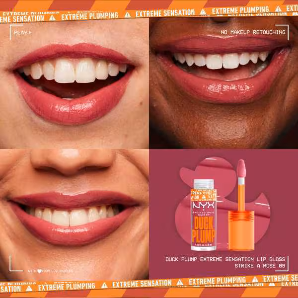NYX Professional Makeup Duck Plump Lip Gloss Strike A Rose - Image 5