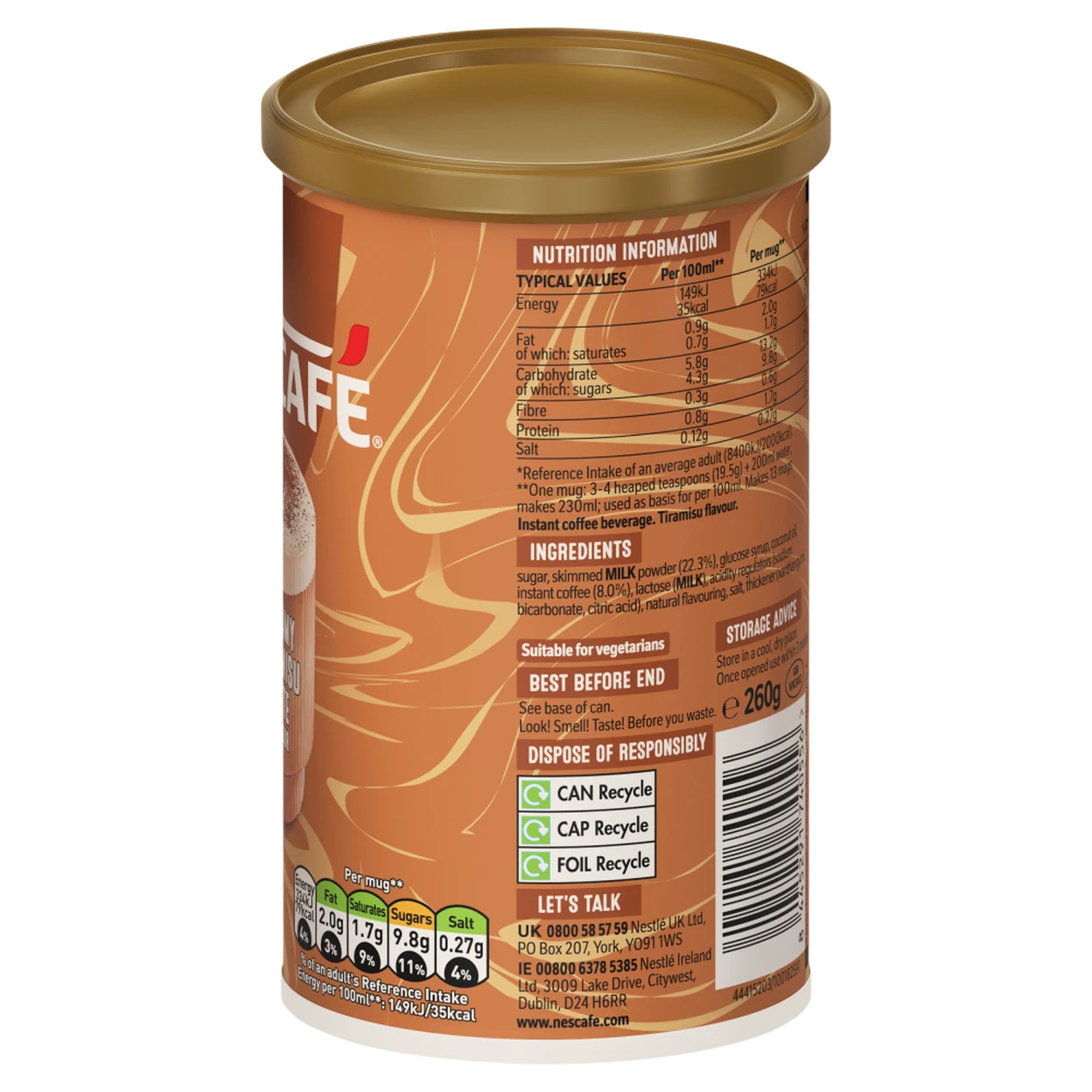 Nescafe Tiramisu Latte 250g - Image 2