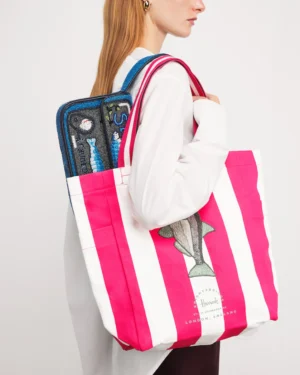 Harrods Embellished Fish Tote Bag