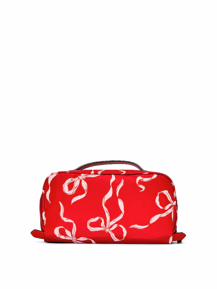 VS Lipstick Red Bows Expandable Travel Make-Up Bags - Image 2