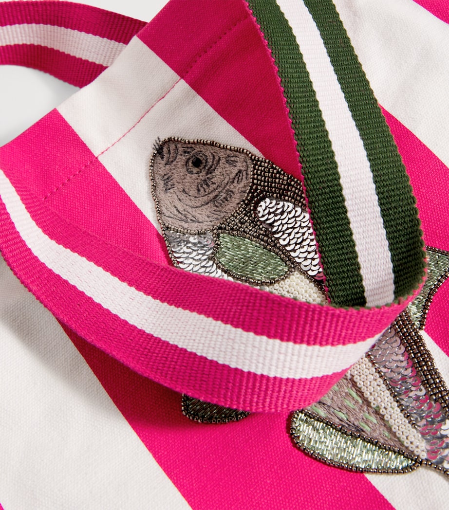 Harrods Embellished Fish Tote Bag - Image 4