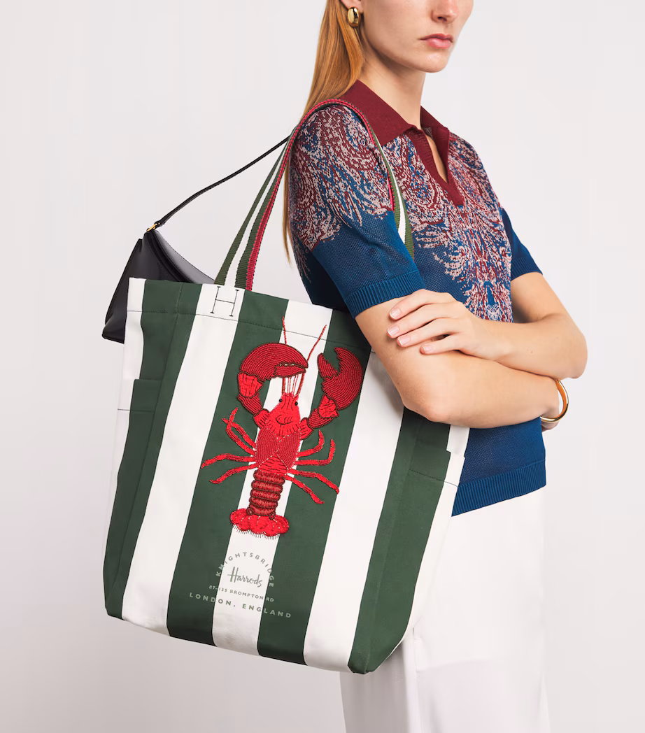 Harrods Embellished Lobster Tote Bag