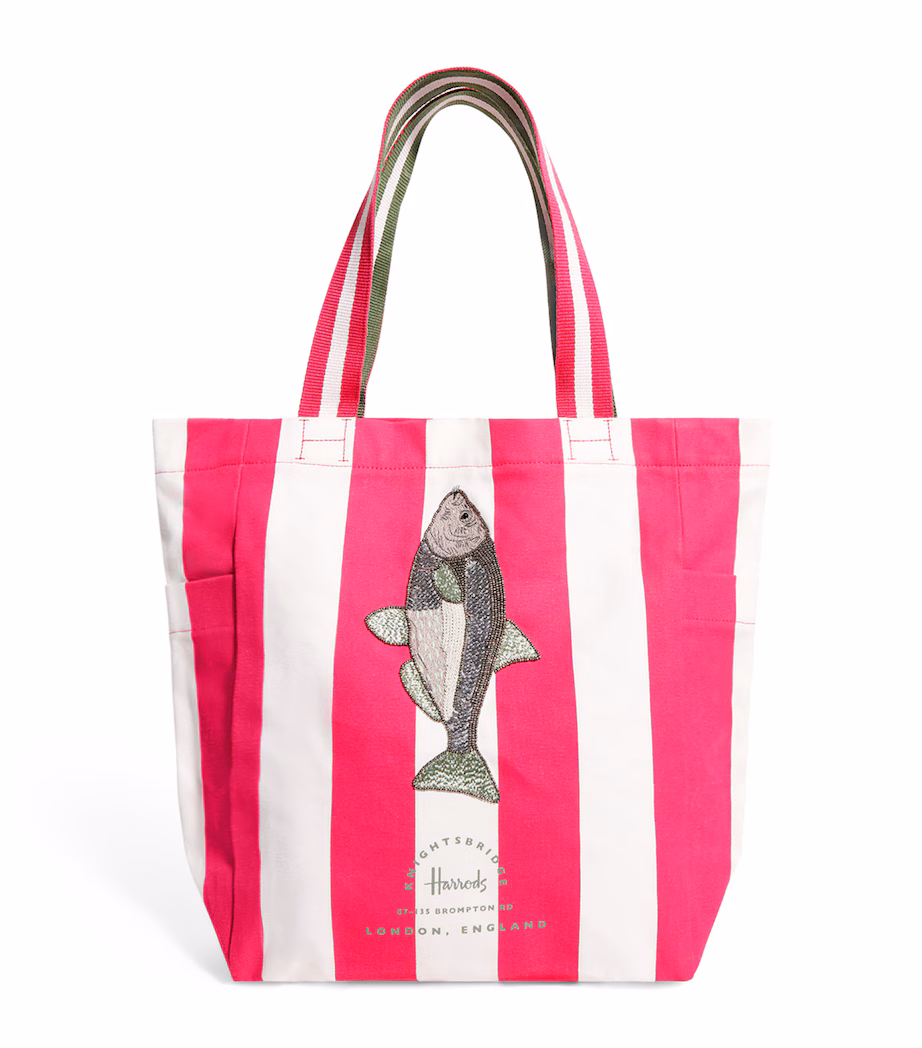 Harrods Embellished Fish Tote Bag - Image 2