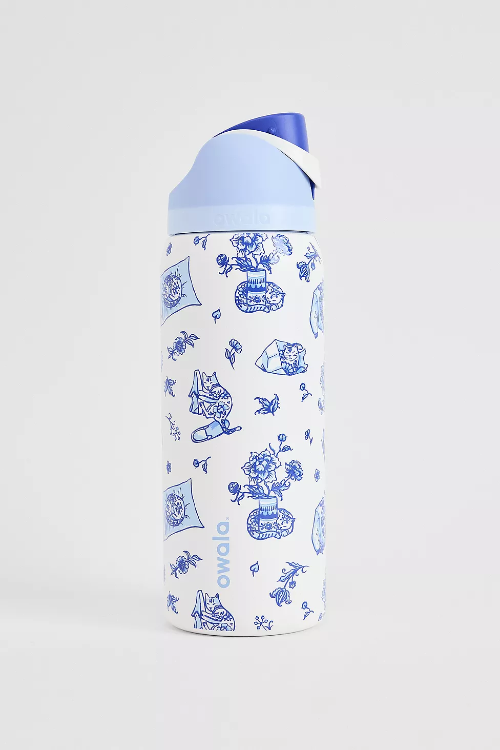Owala UO Exclusive Delft Cat FreeSip® 0.9L / 32oz Water Bottle - Image 2