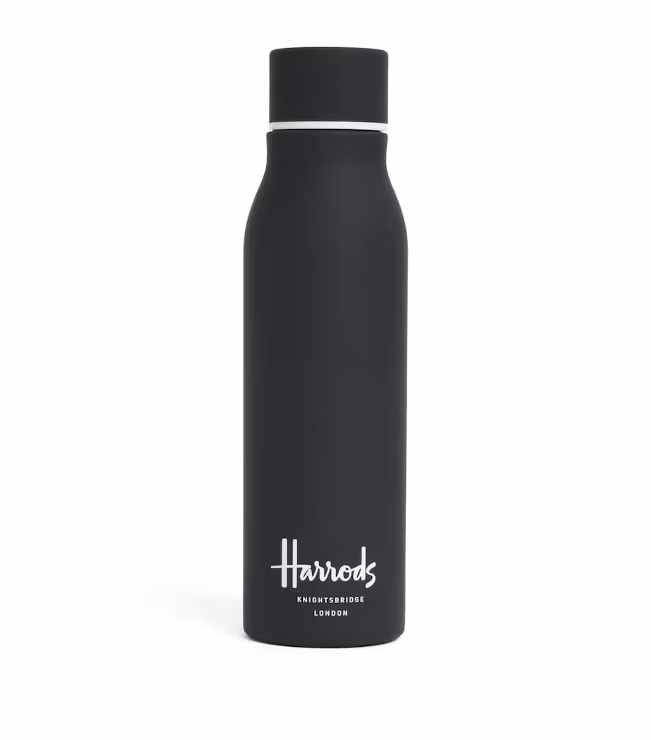 Harrods Black Logo Water Bottle