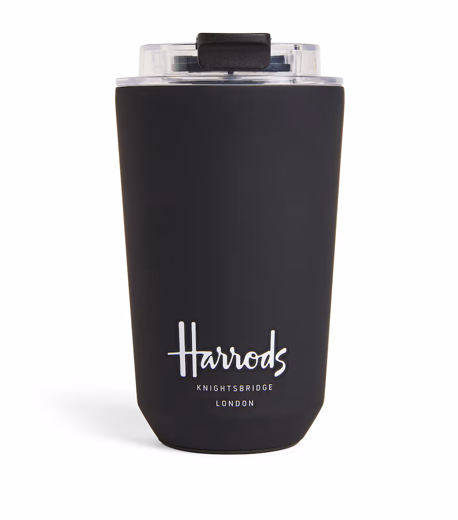 Harrods Black Logo Travel Cup