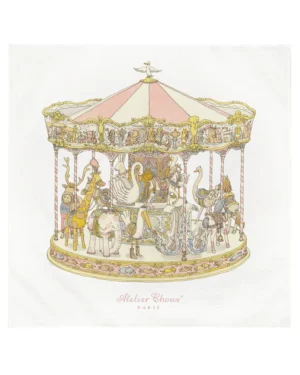 Atelier Choux Cotton Pink Carousel Swaddle